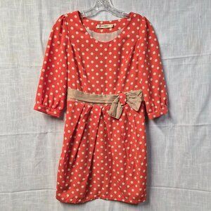 Renard Fashion Polka Dot Long Sleeve Dress M